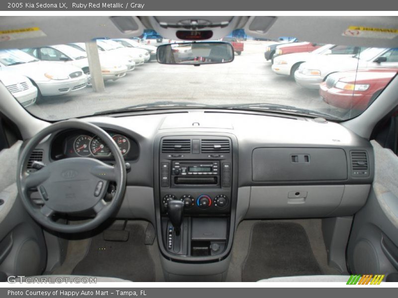 Ruby Red Metallic / Gray 2005 Kia Sedona LX