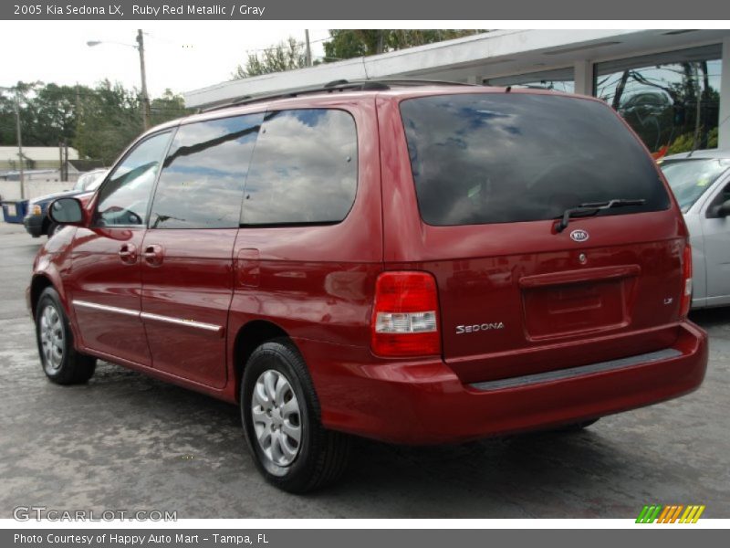 Ruby Red Metallic / Gray 2005 Kia Sedona LX