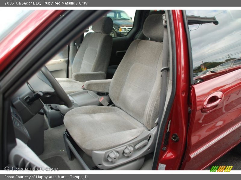 Ruby Red Metallic / Gray 2005 Kia Sedona LX