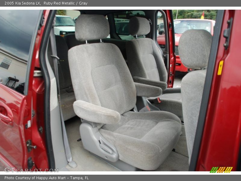 Ruby Red Metallic / Gray 2005 Kia Sedona LX