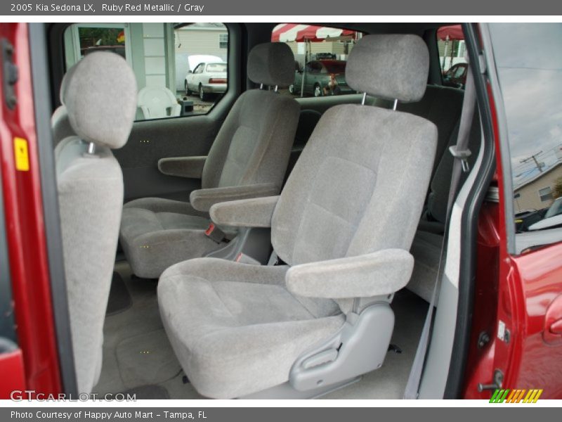 Ruby Red Metallic / Gray 2005 Kia Sedona LX
