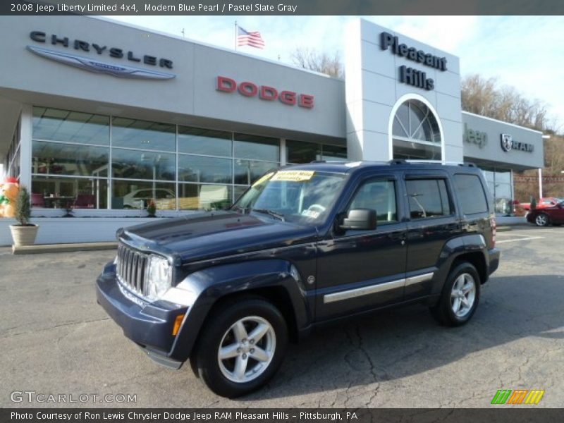 Modern Blue Pearl / Pastel Slate Gray 2008 Jeep Liberty Limited 4x4