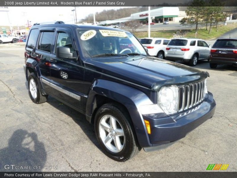 Modern Blue Pearl / Pastel Slate Gray 2008 Jeep Liberty Limited 4x4