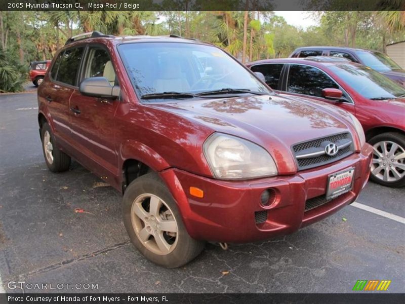 Mesa Red / Beige 2005 Hyundai Tucson GL