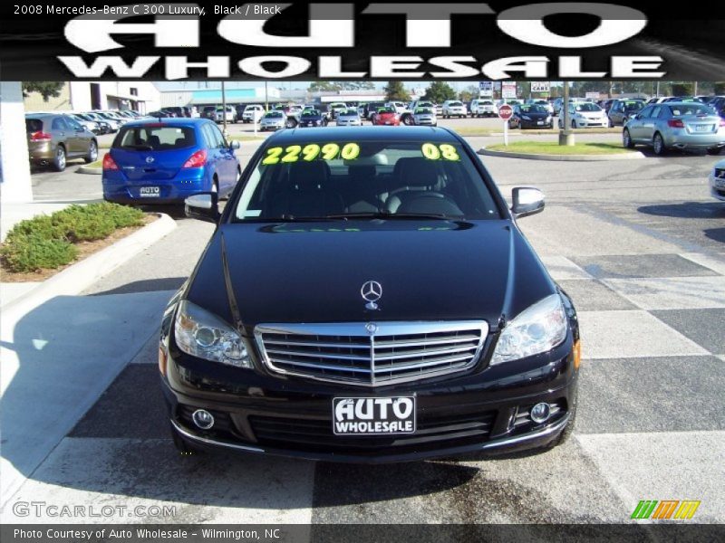 Black / Black 2008 Mercedes-Benz C 300 Luxury