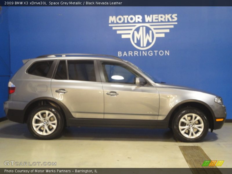 Space Grey Metallic / Black Nevada Leather 2009 BMW X3 xDrive30i