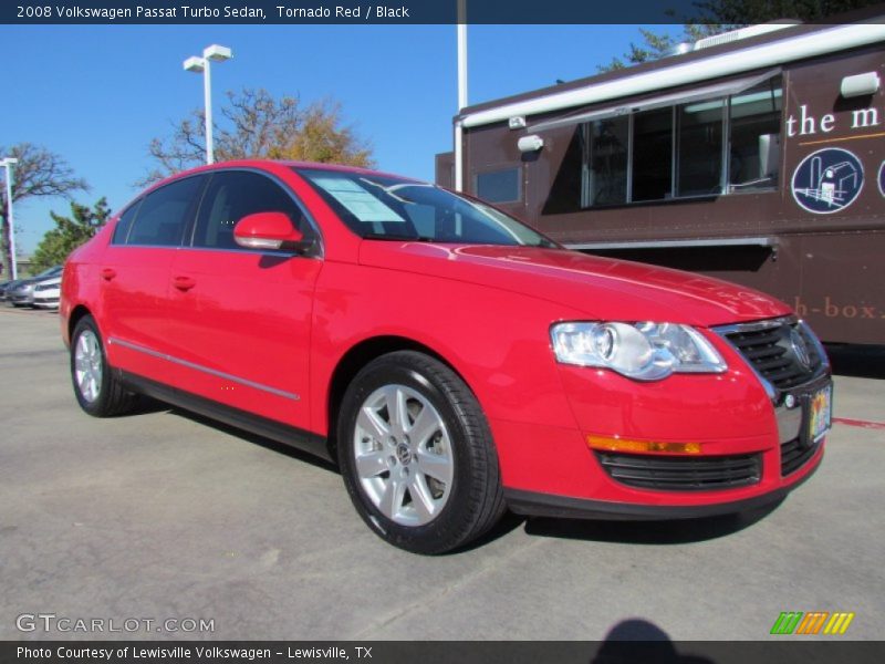 Tornado Red / Black 2008 Volkswagen Passat Turbo Sedan