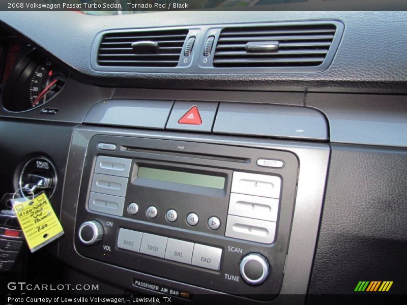 Tornado Red / Black 2008 Volkswagen Passat Turbo Sedan