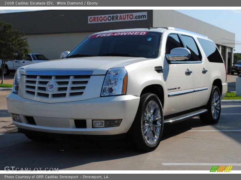 White Diamond / Ebony 2008 Cadillac Escalade ESV