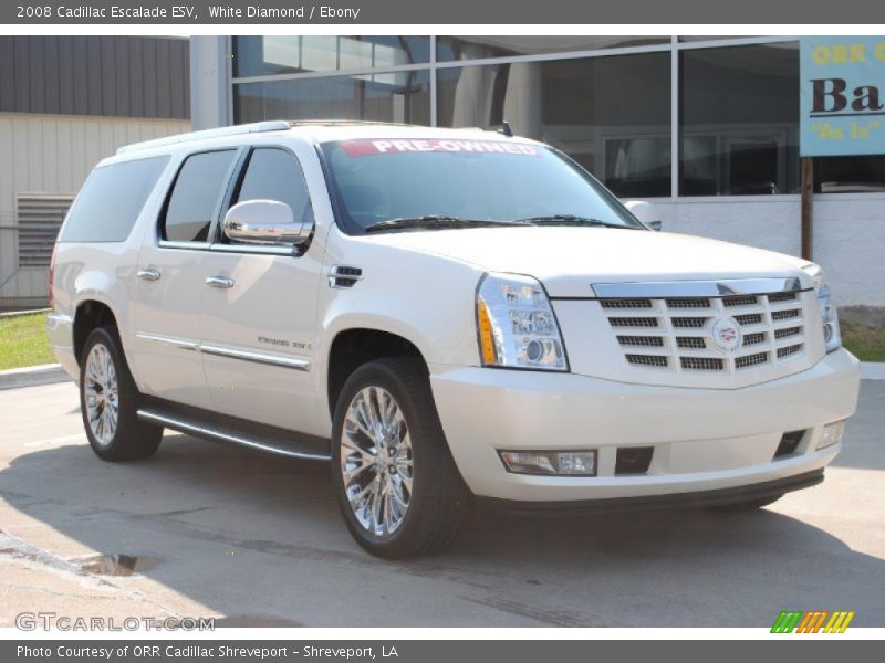 White Diamond / Ebony 2008 Cadillac Escalade ESV