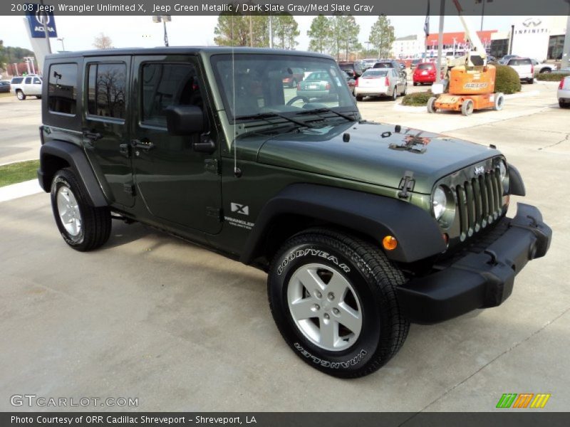 Jeep Green Metallic / Dark Slate Gray/Med Slate Gray 2008 Jeep Wrangler Unlimited X