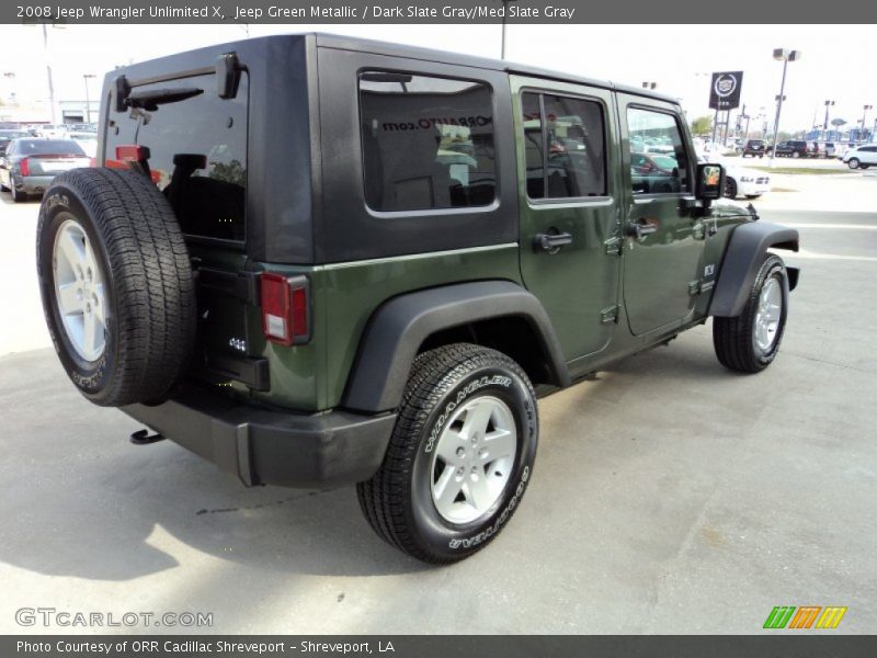 Jeep Green Metallic / Dark Slate Gray/Med Slate Gray 2008 Jeep Wrangler Unlimited X