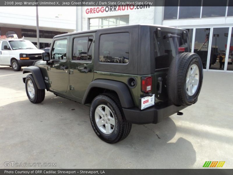 Jeep Green Metallic / Dark Slate Gray/Med Slate Gray 2008 Jeep Wrangler Unlimited X