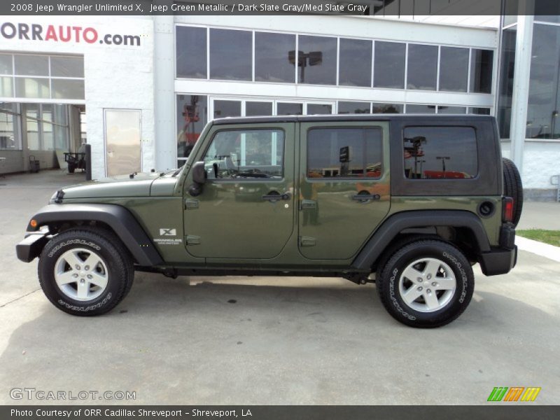 Jeep Green Metallic / Dark Slate Gray/Med Slate Gray 2008 Jeep Wrangler Unlimited X