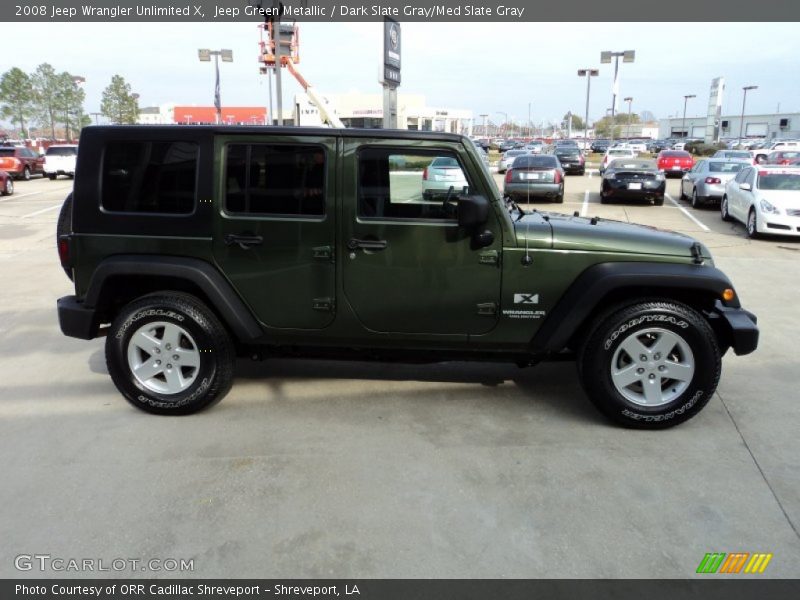 Jeep Green Metallic / Dark Slate Gray/Med Slate Gray 2008 Jeep Wrangler Unlimited X