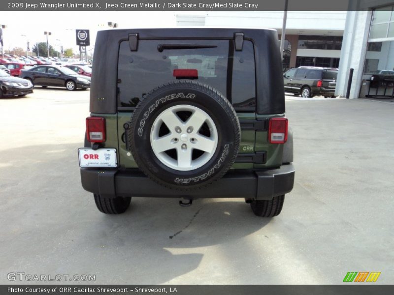 Jeep Green Metallic / Dark Slate Gray/Med Slate Gray 2008 Jeep Wrangler Unlimited X