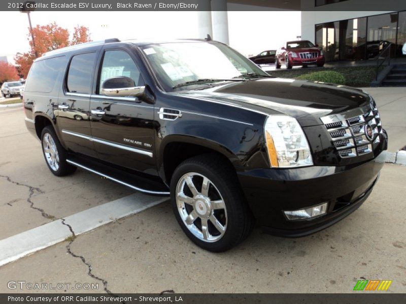Black Raven / Ebony/Ebony 2012 Cadillac Escalade ESV Luxury
