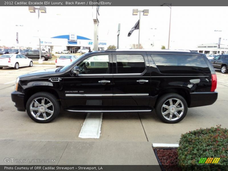 Black Raven / Ebony/Ebony 2012 Cadillac Escalade ESV Luxury