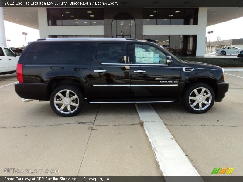 Black Raven / Ebony/Ebony 2012 Cadillac Escalade ESV Luxury