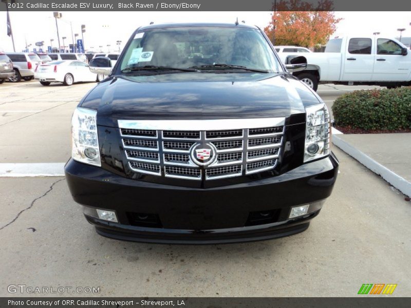Black Raven / Ebony/Ebony 2012 Cadillac Escalade ESV Luxury
