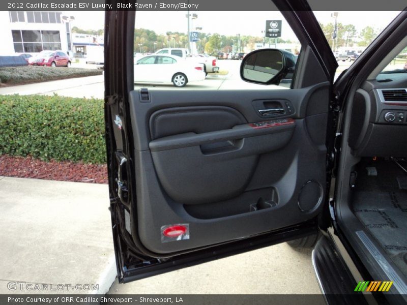 Black Raven / Ebony/Ebony 2012 Cadillac Escalade ESV Luxury