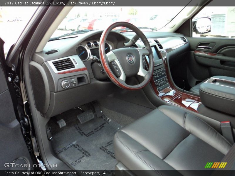 Black Raven / Ebony/Ebony 2012 Cadillac Escalade ESV Luxury