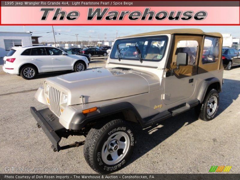 Light Pearlstone Pearl / Spice Beige 1995 Jeep Wrangler Rio Grande 4x4