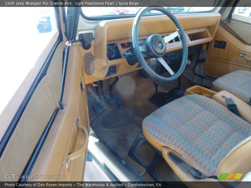 Light Pearlstone Pearl / Spice Beige 1995 Jeep Wrangler Rio Grande 4x4