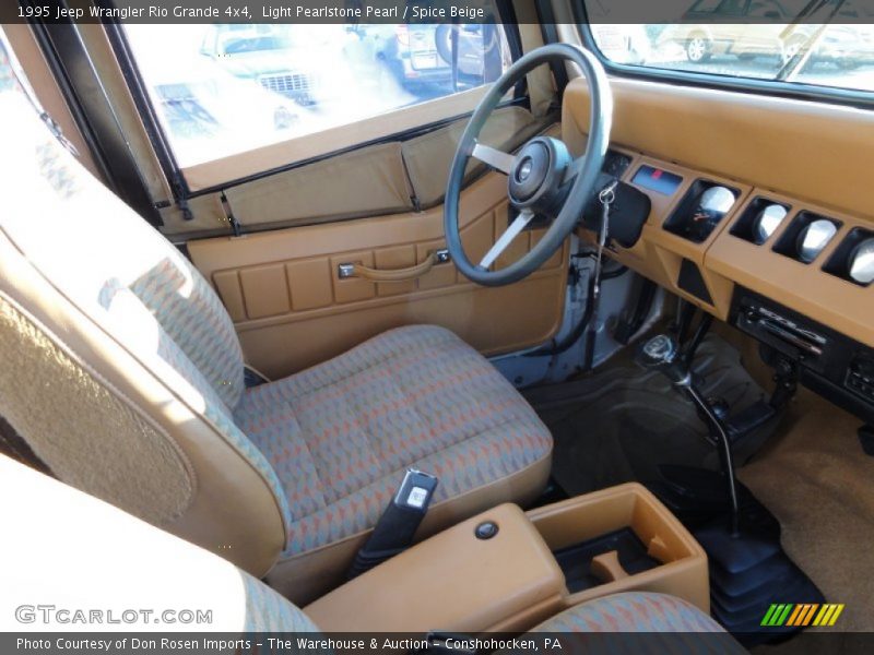 Light Pearlstone Pearl / Spice Beige 1995 Jeep Wrangler Rio Grande 4x4