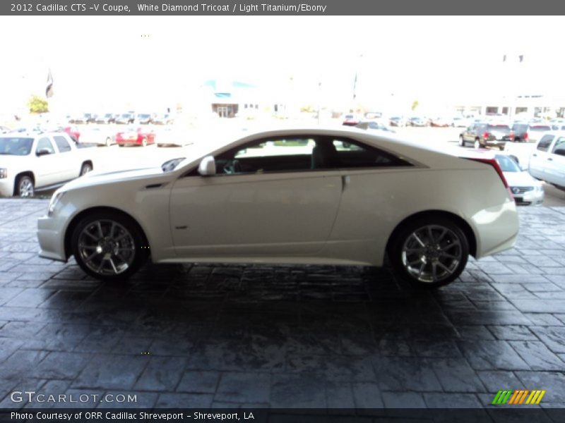 White Diamond Tricoat / Light Titanium/Ebony 2012 Cadillac CTS -V Coupe