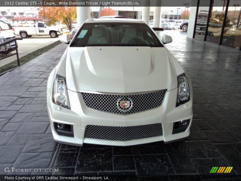 White Diamond Tricoat / Light Titanium/Ebony 2012 Cadillac CTS -V Coupe