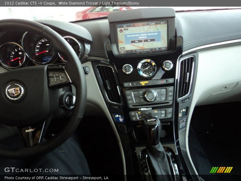 White Diamond Tricoat / Light Titanium/Ebony 2012 Cadillac CTS -V Coupe