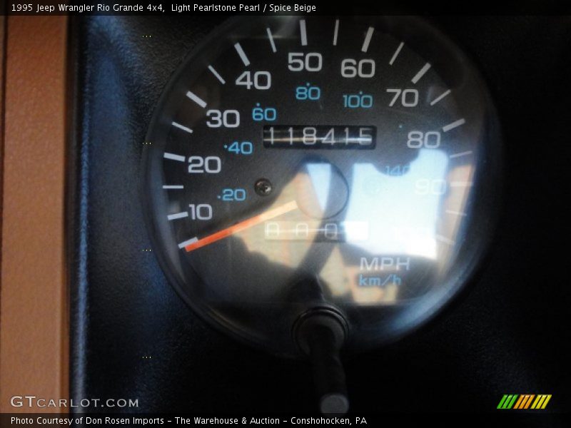 Light Pearlstone Pearl / Spice Beige 1995 Jeep Wrangler Rio Grande 4x4