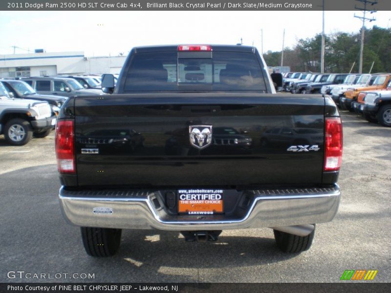 Brilliant Black Crystal Pearl / Dark Slate/Medium Graystone 2011 Dodge Ram 2500 HD SLT Crew Cab 4x4