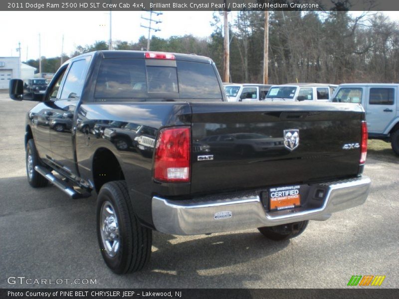 Brilliant Black Crystal Pearl / Dark Slate/Medium Graystone 2011 Dodge Ram 2500 HD SLT Crew Cab 4x4