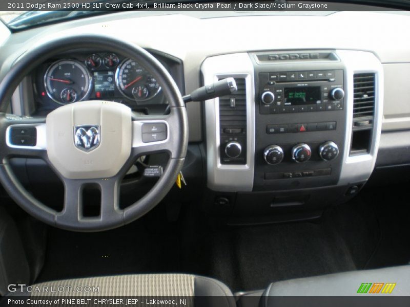 Brilliant Black Crystal Pearl / Dark Slate/Medium Graystone 2011 Dodge Ram 2500 HD SLT Crew Cab 4x4