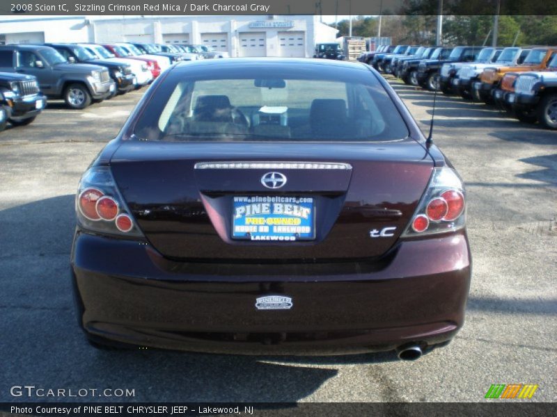 Sizzling Crimson Red Mica / Dark Charcoal Gray 2008 Scion tC