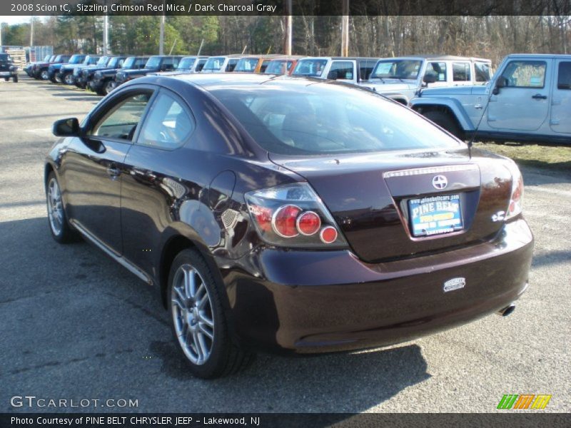 Sizzling Crimson Red Mica / Dark Charcoal Gray 2008 Scion tC