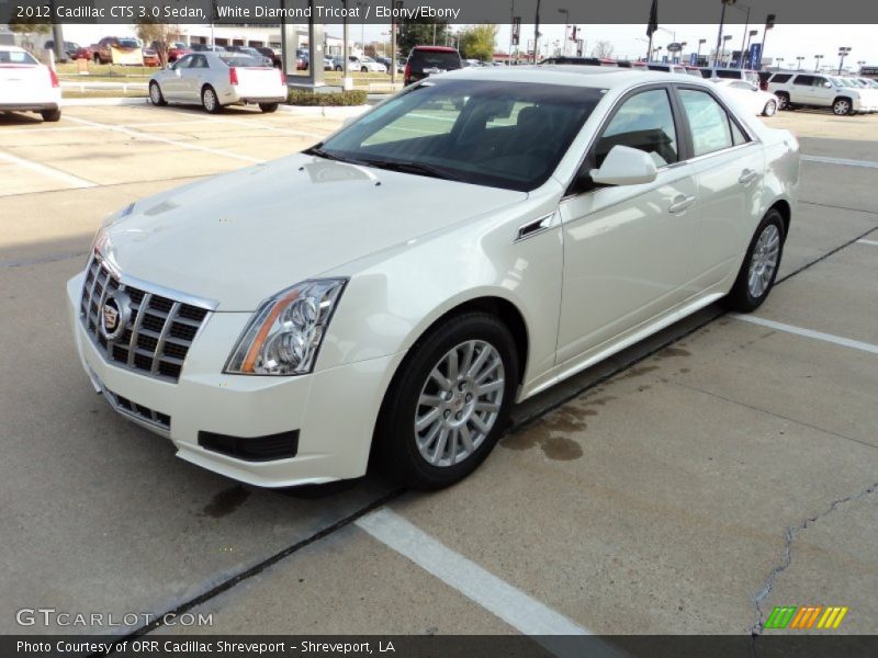 White Diamond Tricoat / Ebony/Ebony 2012 Cadillac CTS 3.0 Sedan