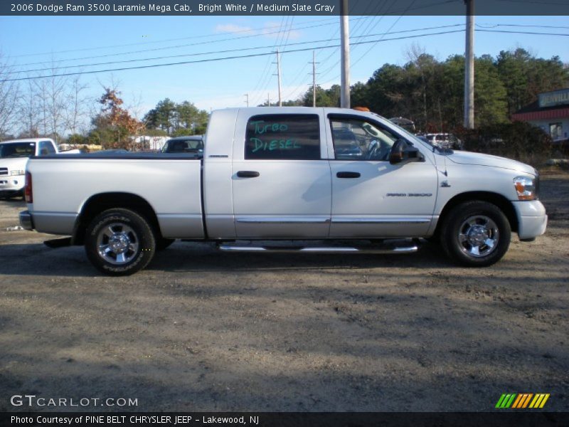 Bright White / Medium Slate Gray 2006 Dodge Ram 3500 Laramie Mega Cab