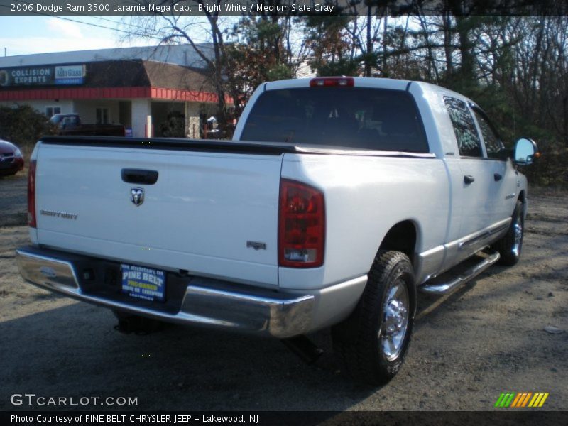 Bright White / Medium Slate Gray 2006 Dodge Ram 3500 Laramie Mega Cab