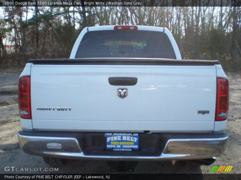 Bright White / Medium Slate Gray 2006 Dodge Ram 3500 Laramie Mega Cab