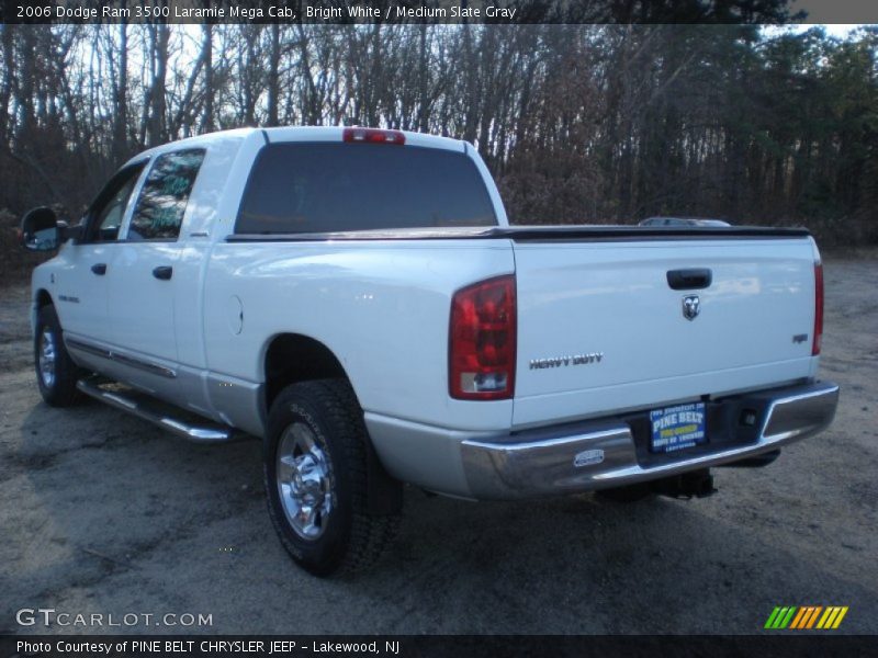 Bright White / Medium Slate Gray 2006 Dodge Ram 3500 Laramie Mega Cab