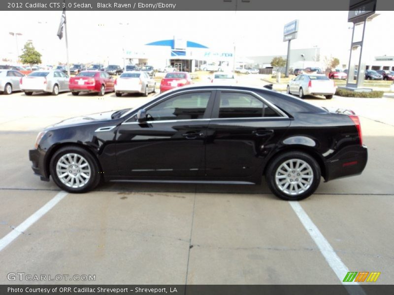 Black Raven / Ebony/Ebony 2012 Cadillac CTS 3.0 Sedan