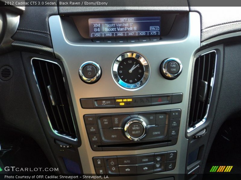 Black Raven / Ebony/Ebony 2012 Cadillac CTS 3.0 Sedan