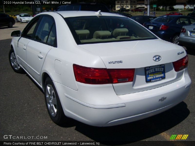 Pearl White / Camel 2010 Hyundai Sonata GLS