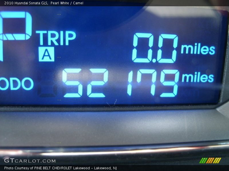 Pearl White / Camel 2010 Hyundai Sonata GLS