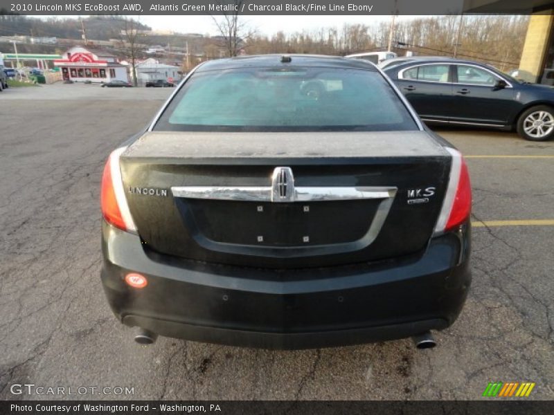 Atlantis Green Metallic / Charcoal Black/Fine Line Ebony 2010 Lincoln MKS EcoBoost AWD