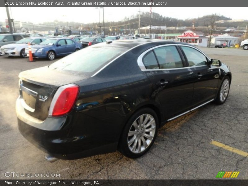 Atlantis Green Metallic / Charcoal Black/Fine Line Ebony 2010 Lincoln MKS EcoBoost AWD