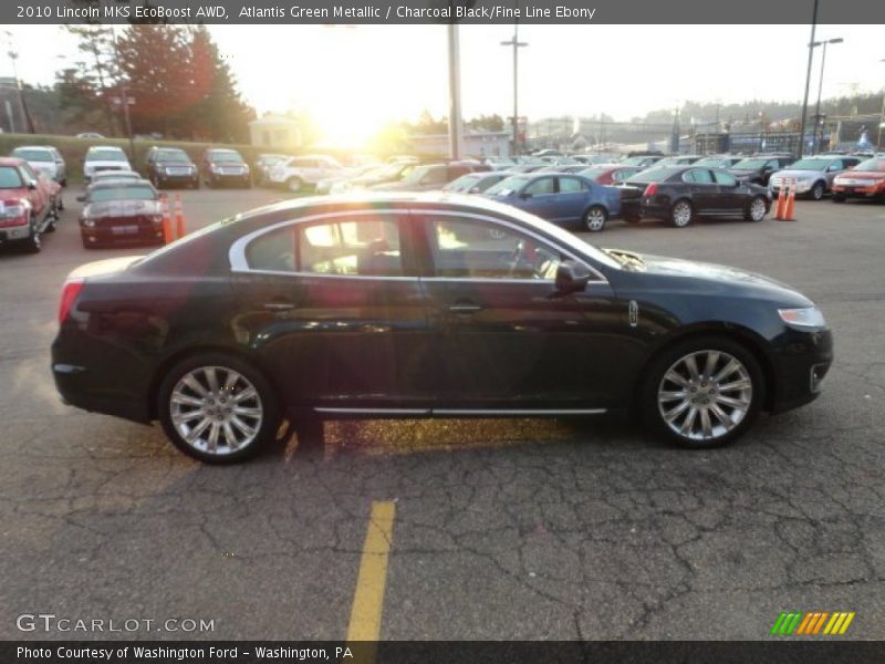 Atlantis Green Metallic / Charcoal Black/Fine Line Ebony 2010 Lincoln MKS EcoBoost AWD